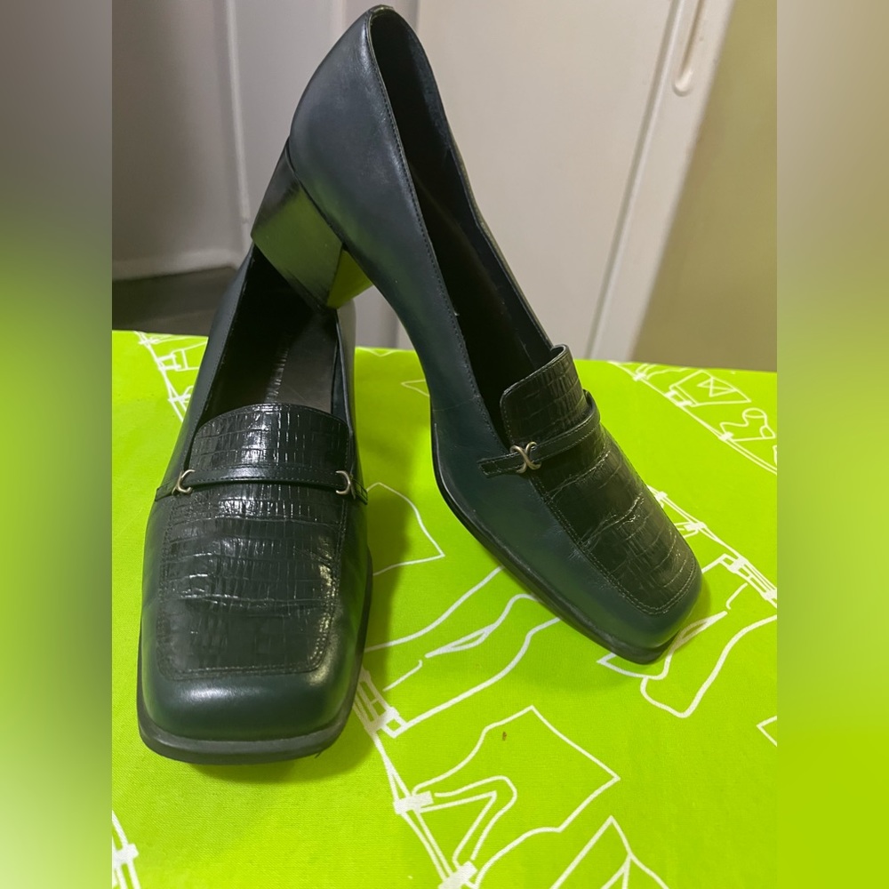 Moving Sale! - Real Leather! Elegant Navy Blue High Heels